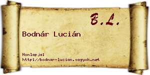 Bodnár Lucián névjegykártya