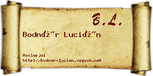 Bodnár Lucián névjegykártya